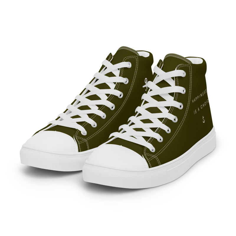 Happiness Men’s high top Army Green