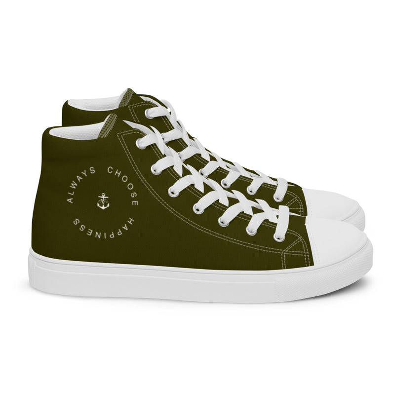 Happiness Men’s high top Army Green