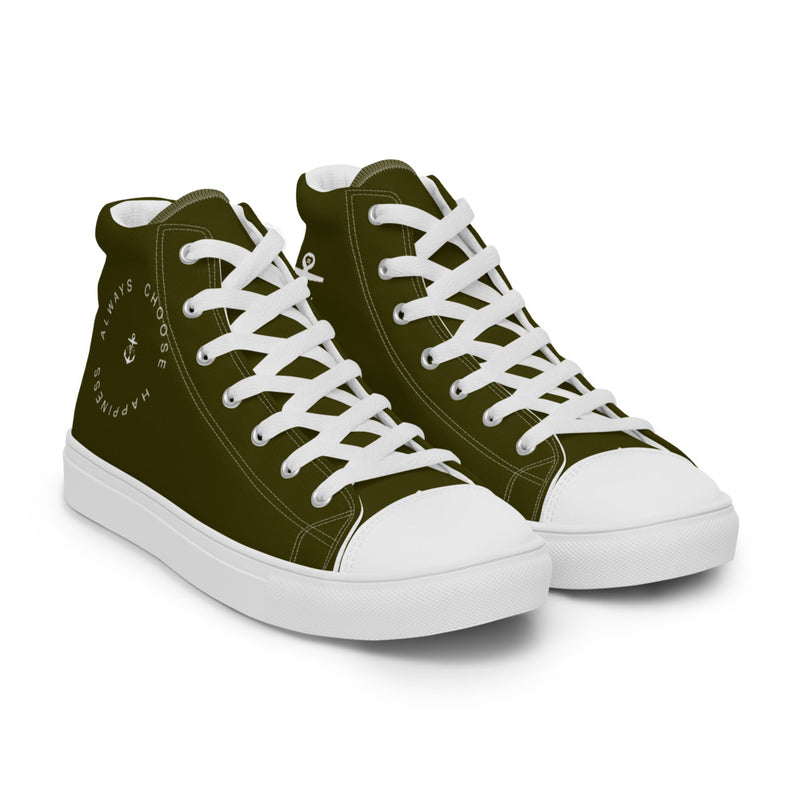 Happiness Men’s high top Army Green