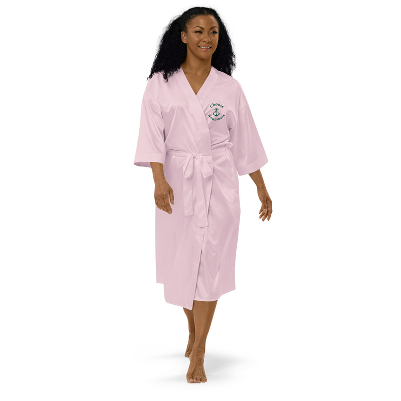 Choose Happiness Satin robe