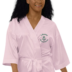 Choose Happiness Satin robe