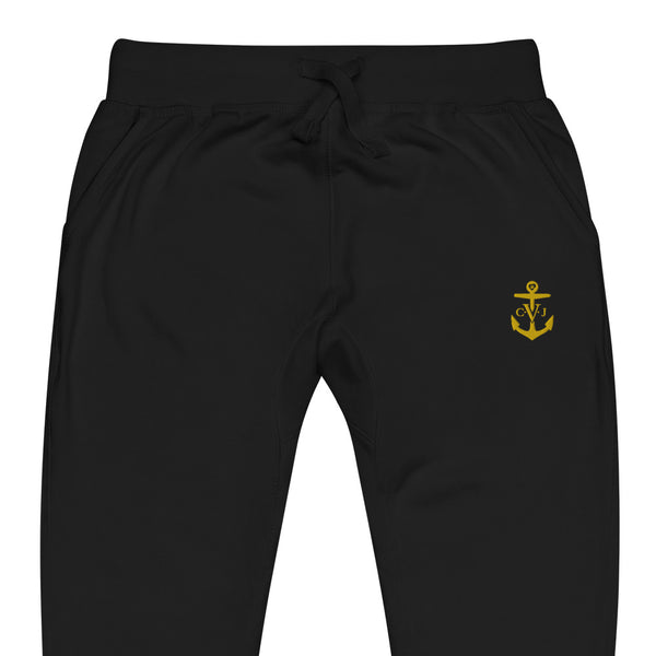 Cozy C.V.J Gold Embroidered Anchor Unisex sweatpants