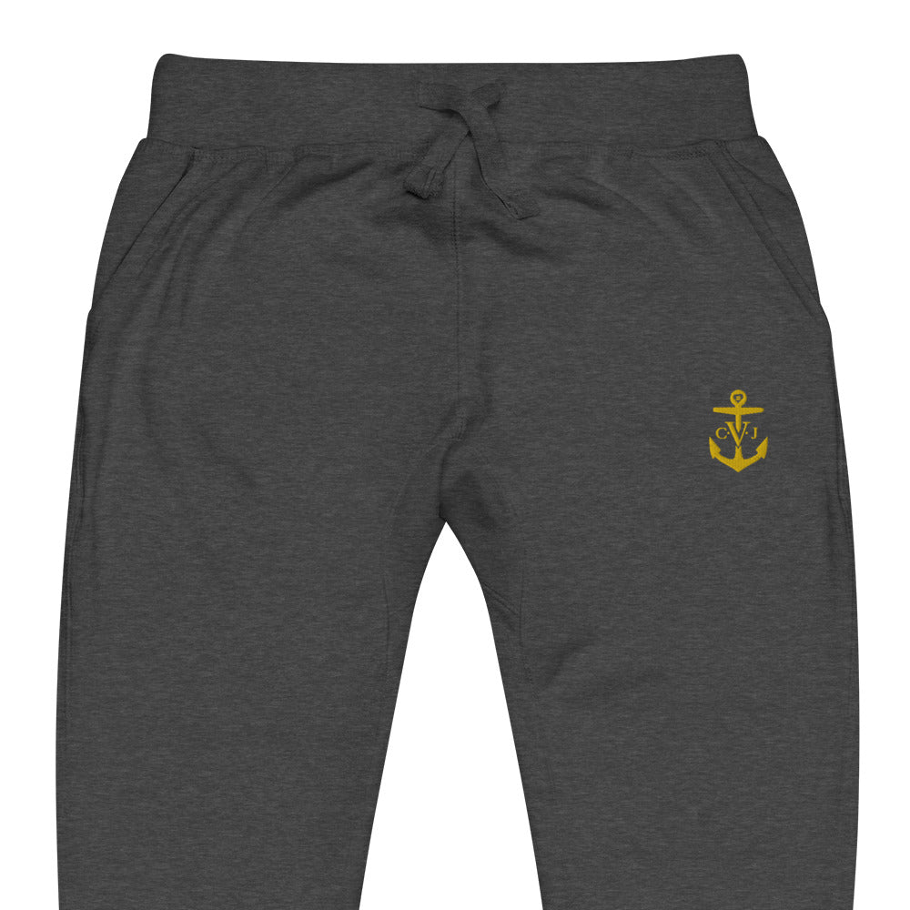 Cozy C.V.J Gold Embroidered Anchor Unisex sweatpants