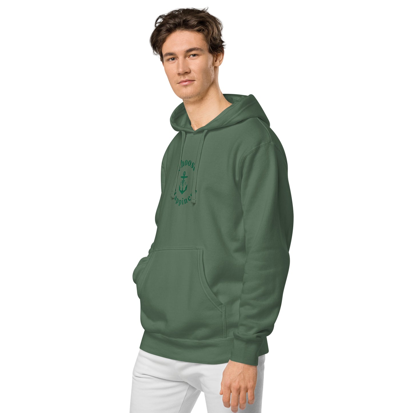 Choose Happiness Unisex pigment-dyed hoodie