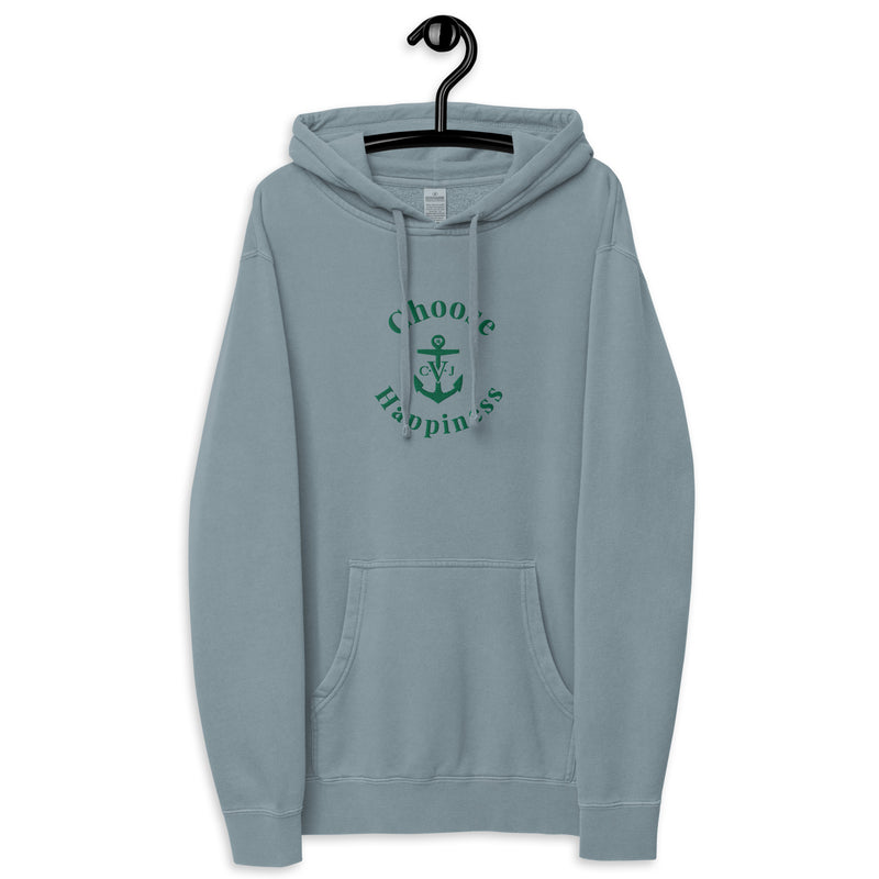 Choose Happiness Unisex pigment-dyed hoodie