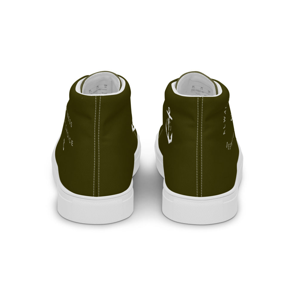 Happiness Women’s high top Army Green