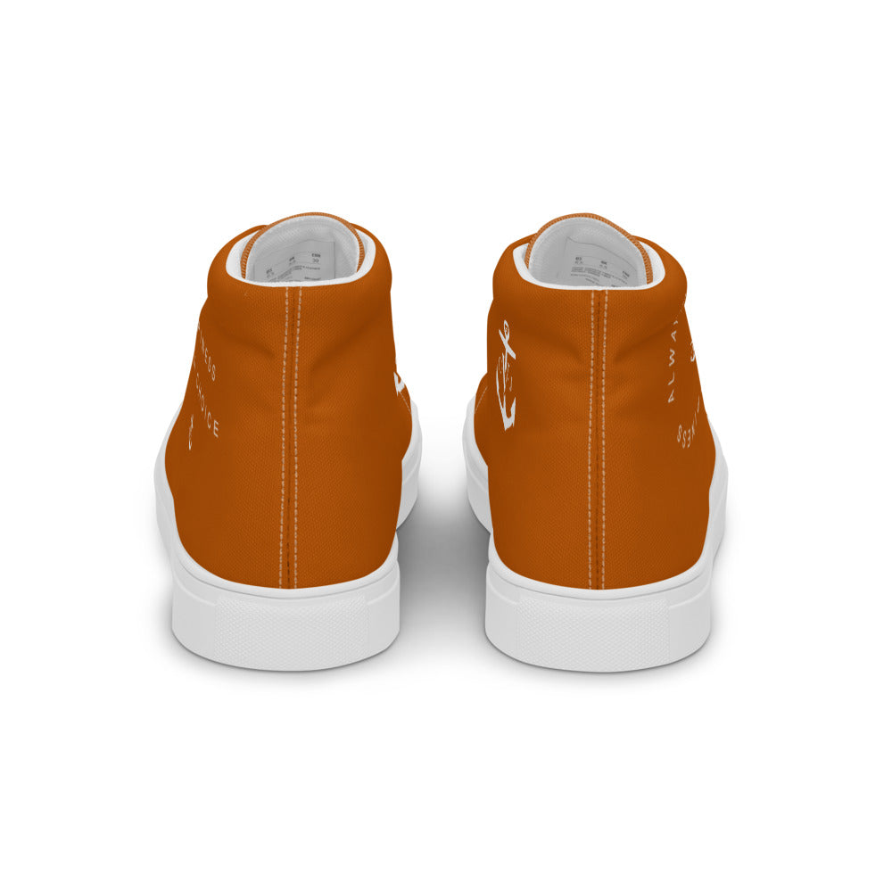 Happiness Women’s high top Burnt Orange
