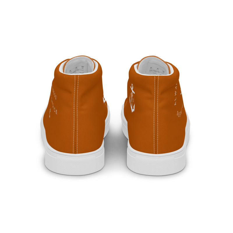 Happiness Women’s high top Burnt Orange