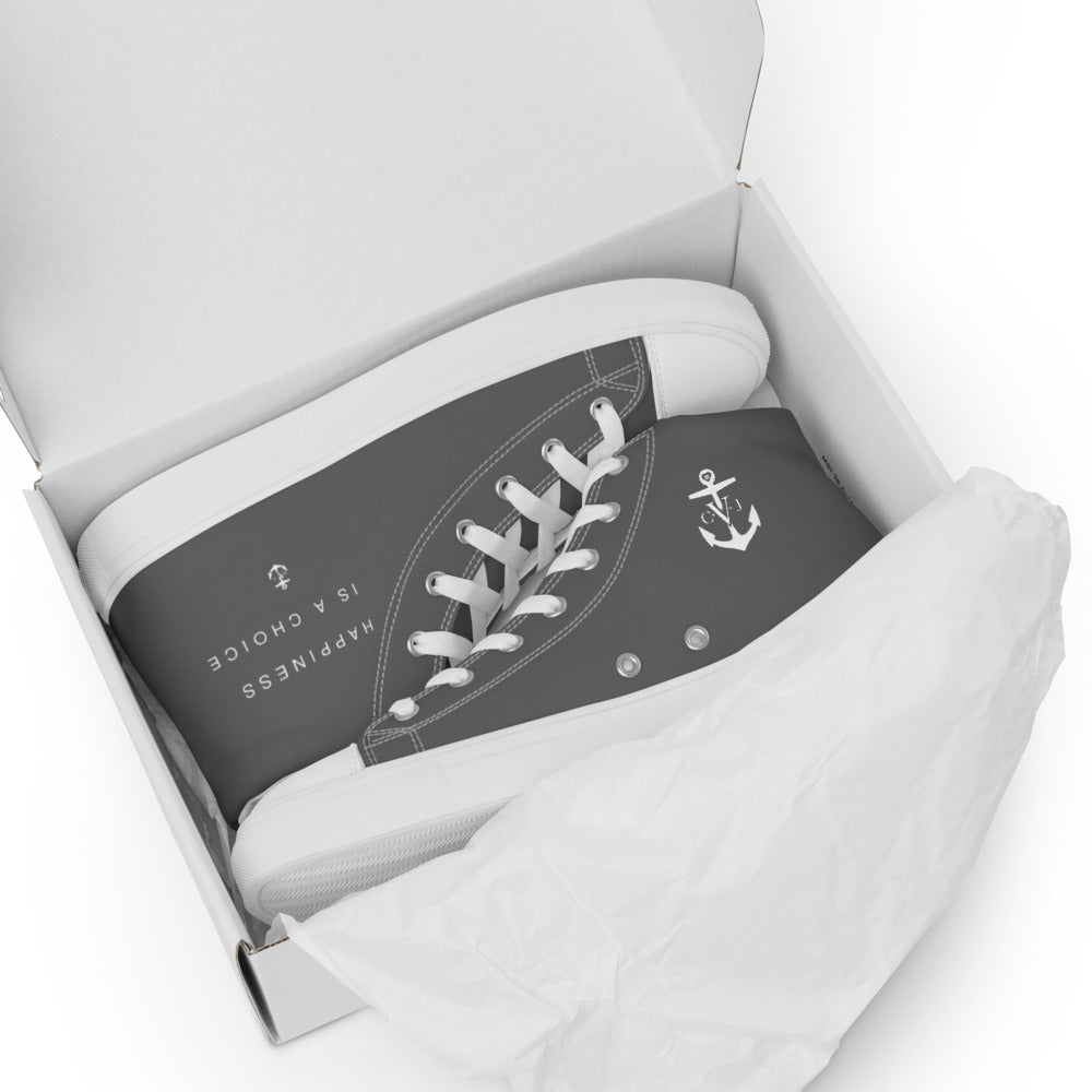 Happiness Women’s high top Grey