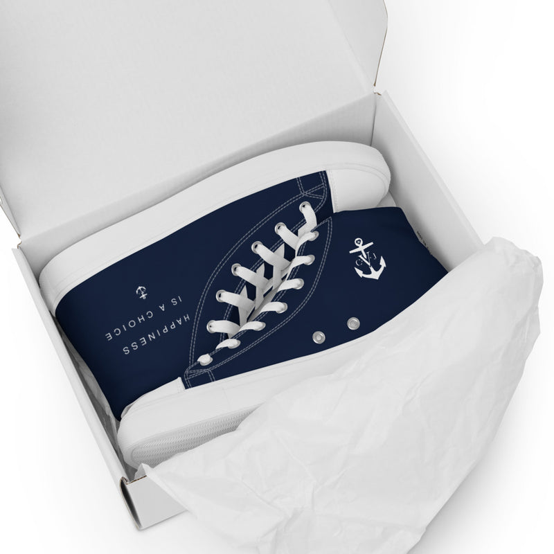 Happiness Women’s high top Navy