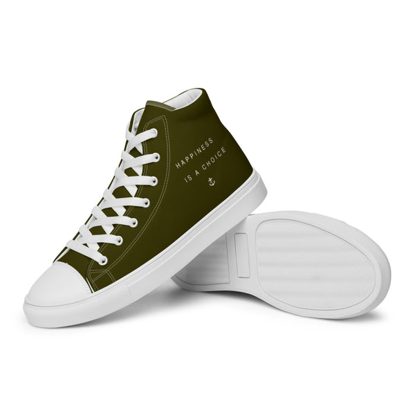 Happiness Women’s high top Army Green