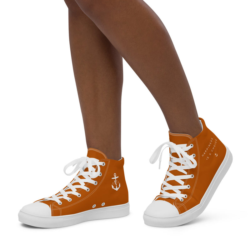 Happiness Women’s high top Burnt Orange