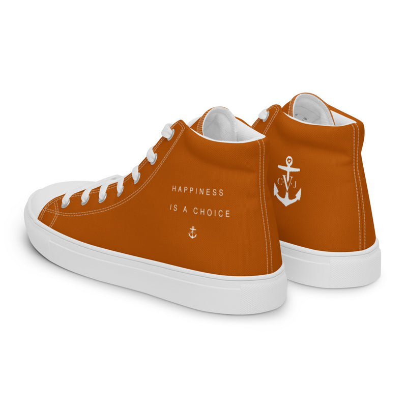 Happiness Women’s high top Burnt Orange